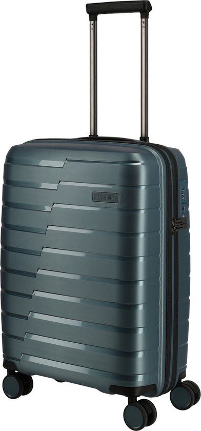Travelite Air Base Hardcase Handbagage Trolley - 55cm - Blauw