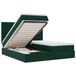 vidaXL lit escamotable avec matelas et LED 180x200cm velours vert foncé