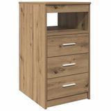 vidaXL Ladekast 40x50x76 cm bewerkt hout artisanaal eikenkleur