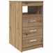 vidaXL Ladekast 40x50x76 cm bewerkt hout artisanaal eikenkleur