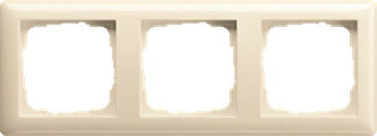 Gira Standaard 55 Afdekraam 3-voudig - Crème wit