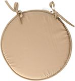 Merkloos Stof Textile Home stoelkussens - beige - 40 cm rond