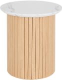ATMOSPHERA CREATEUR D'INTERIEUR Bijzettafel met marmereffect en houten lattenonderstel HOMELYA