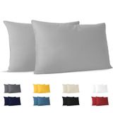 Dreamzie katoenen kussensloop 40x70 cm grijs (set van 2), OEKO-TEX