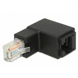 Delock RJ45 Netwerk Adapter Kabel [1x RJ45-stekker - 1x RJ45-bus] 0 mm Zwart