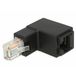 Delock RJ45 Netwerk Adapter Kabel [1x RJ45-stekker - 1x RJ45-bus] 0 mm Zwart