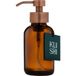 Kuishi Amber Glas Schuimende Vloeibare Zeepdispenser met Bronzen Roestvrijstalen Pomp, 500ml