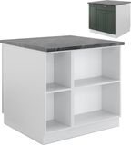 Vicco Keukeneiland Fame-Line 90 cm vert-or Landhuis/blanc