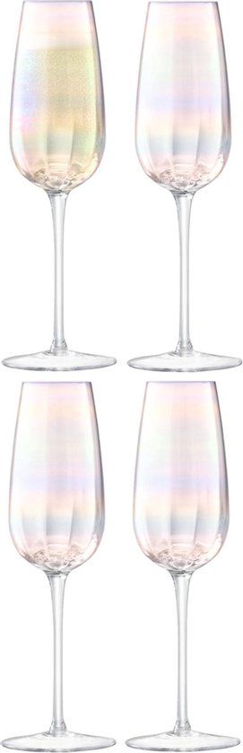 LSA Pearl Champagneglas - 250 ml - Set van 4 Stuks - Parelmoer