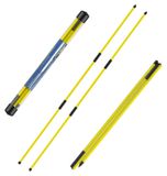 Bâtons de golf Bâtons d'entraînement de golf - Fibre de verre - Pliable - 123 cm - Tube de rangement