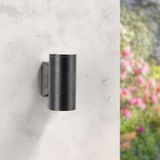 M Ledme - Led-wandlamp met zwarte buis, 2 x 3 W, warm licht 3000 K, waterdicht IP54, modern design voor tuin, terras, entree en terras