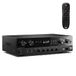 Donner Stereo-ontvangers Home Audio Versterker, Premium 1000W Max Power 4-kanaals versterker met Bluetooth 5.0, USB, FM, 2 Mic-in, Echo, RCA, glasvezel/coaxiale ingang voor thuis, karaoke