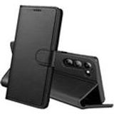Phonillico® Hoesje voor Samsung Galaxy S23 PLUS - Zwart Portemonnee Flap Magnetische Flap Card Storage