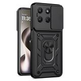 Motorola Coque Hybride à Anneau Rotatif avec Protection pour Appareil Photo - Noire