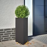 vidaXL Plantenbakken 2 stuks Driehoek Staal Zwart 40x34,5x75 cm