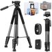 K&F CONCEPT Statief voor mobiele telefoon, licht, draagbaar, 190 cm, S255A3+BV01, 5-zijdige profielbuis, voor DSLR, digitale spiegelreflexcamera, mobiele telefoon enz.