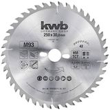 kwb Spaanplaatblad voor bouw- en tafelcirkelzagen 589355 (250 x 30 mm, 42 tanden, normale tand)