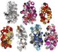 Merkloos Strass stenen in doos - rond-hart-ster - gekleurd - glimmend - 600 gram - 6-16 mm - zelf plakken