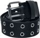Urban Classics Polyester Eyelet Unisex Riem - Zwart/Zilverkleurig - L-XL