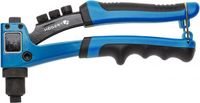 Högert Technik Handmatige klinkhamer, klinktang, popnageltang 215 mm, 2,4 - 4,8 mm, Blauw, Zwart