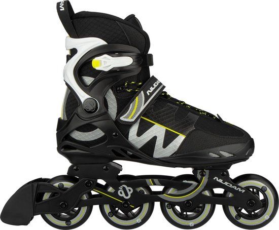 Nijdam Inlineskates - Circle Rayzor - Maat 39 - Zwart/Zilver - Alu Frame - 84mm Wielen