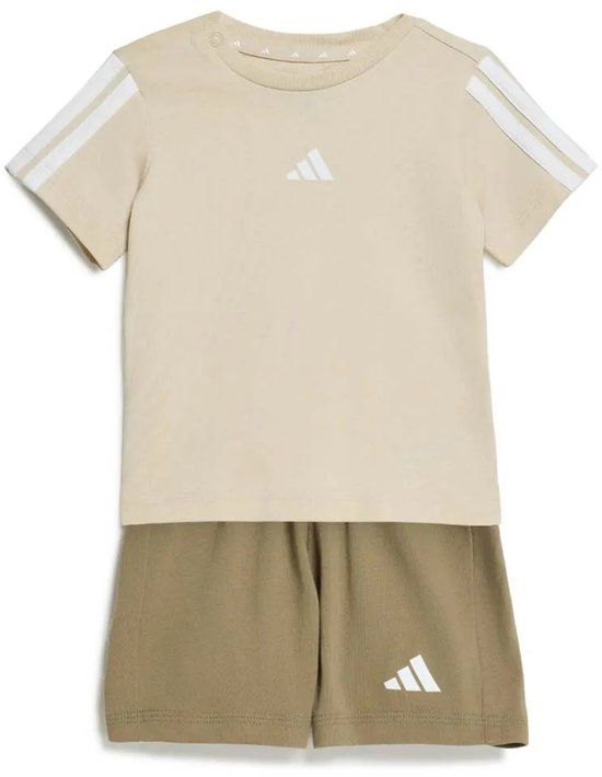 Adidas Essentials Tee Set Beige 12-24 Months Kinderen
