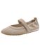 Tamaris dames leren ballerina 1-22145-46-401 damesschoenen met riempje beige