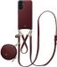 AVY Leren Hoesje geschikt voor Samsung Galaxy A56 | Met Koord en Mini Telefoontasje | Compatibel met MagSafe | Leather Case met 30CM & 130CM Koord & Pouch | Leather Set | Burgundy