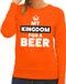 Bellatio Decorations Oranje My Kingdom for a beer sweater - Trui voor dames - Koningsdag kleding XS