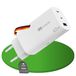 conecto USB C-oplader, 3-poorts meervoudige adapter, voeding 65 watt snellader, compatibel met Apple iPhone 15, Samsung, tablet, laptop UVM, GaN QC PD Charger, wit