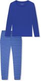 SCHIESSER Pyjama lang Dames Blauw 100% Katoen Maat 36