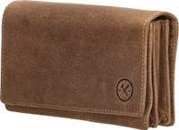 Hide & Stitches Idaho Portemonnee Unisex - Wallet met RFID-bescherming - Portefeuille van 100% Leder met overslag - Bruin