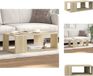 vidaXL Salontafel Sonoma eiken 89,5x48x30 cm bewerkt hout