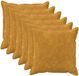vidaXL Kussensloop - 6 pcs - HOUTEN - Geel - 65 x 65 cm - Microfiber - Fleece