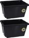 Solutions de rangement Boîtes de rangement - 2x pièces - plastique - 20 litres - 42 x 33 x 23 cm