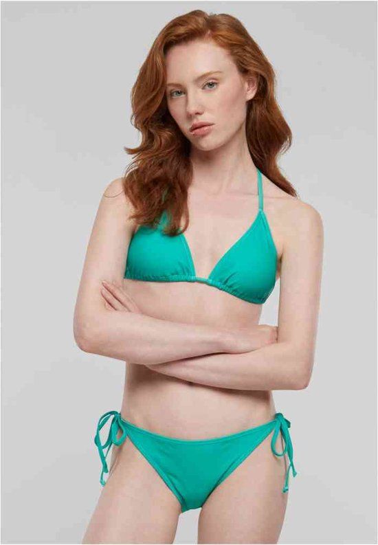 Urban Classics Recycled Triangle Bikini Set - Women - Green - Size L