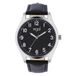 Lucardi Heren Regal Heren Horloge Zwart PU leer