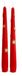Cereria Di Giorgio - 2 conische kaarsen versierd met sterren - rood - 2,2 cm x 25 cm - 7 uur brandduur - decoratief etui - Kerstmis