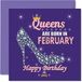 Verjaardagskaarten Queens Are Born In February Verjaardagskaarten voor vrouwen - Verjaardagskaarten voor vrouw, vriendin, moeder, dochter, zus, oma, tante, vriendin, 145 mm x 145 mm, wenskaarten