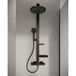 Ideal Standard Alu+ Colonne de Douche Thermostatique Ø260mm 2 Jets + Douchette 2 Jets + 2 Tablettes Noir Mat