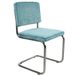 Zuiver Ridge Rib Eetkamerstoelen Blauw - Set van 2