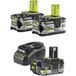 Ryobi – Lot De 2 Batteries Lithiumplus 5,0Ah Et 1 Batterie 4,0Ah – Chargeur Rapide – Technologie Intellicell Pour Puissance Constante