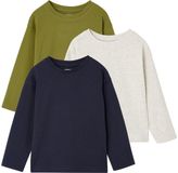 Vertbaudet Ensemble de 3 t-shirts à manches longues pour garçon