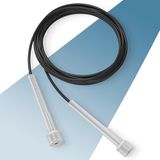 PORTENTUM Verstelbaar springtouw voor speed skipping - licht voor dames, heren en kinderen - fitness, workout, vrouwen- en mannenoefeningen - 2,8 m