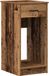 Support pour tour d'ordinateur avec tiroir 35x45x77 cm couleur bois vieilli
