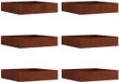 vidaXL Gazonrand - 6 stuks - 60 x 60 x 13 cm - Roestkleurig