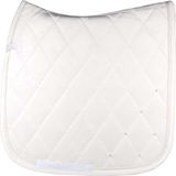 Pagony Velours Zadeldek - Maat: Full - Wit - Polyester