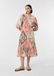COMMA Jurk beige / olijfgroen / oranje / pink