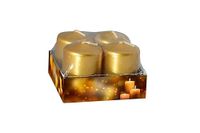 Nataluna Gouden stompkaars 3,9 x 5 4 stuks