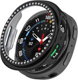 Merkloos / Sans marque Samsung Galaxy Watch 8 44MM Hard Plastic Diamant Zwart Hoesje